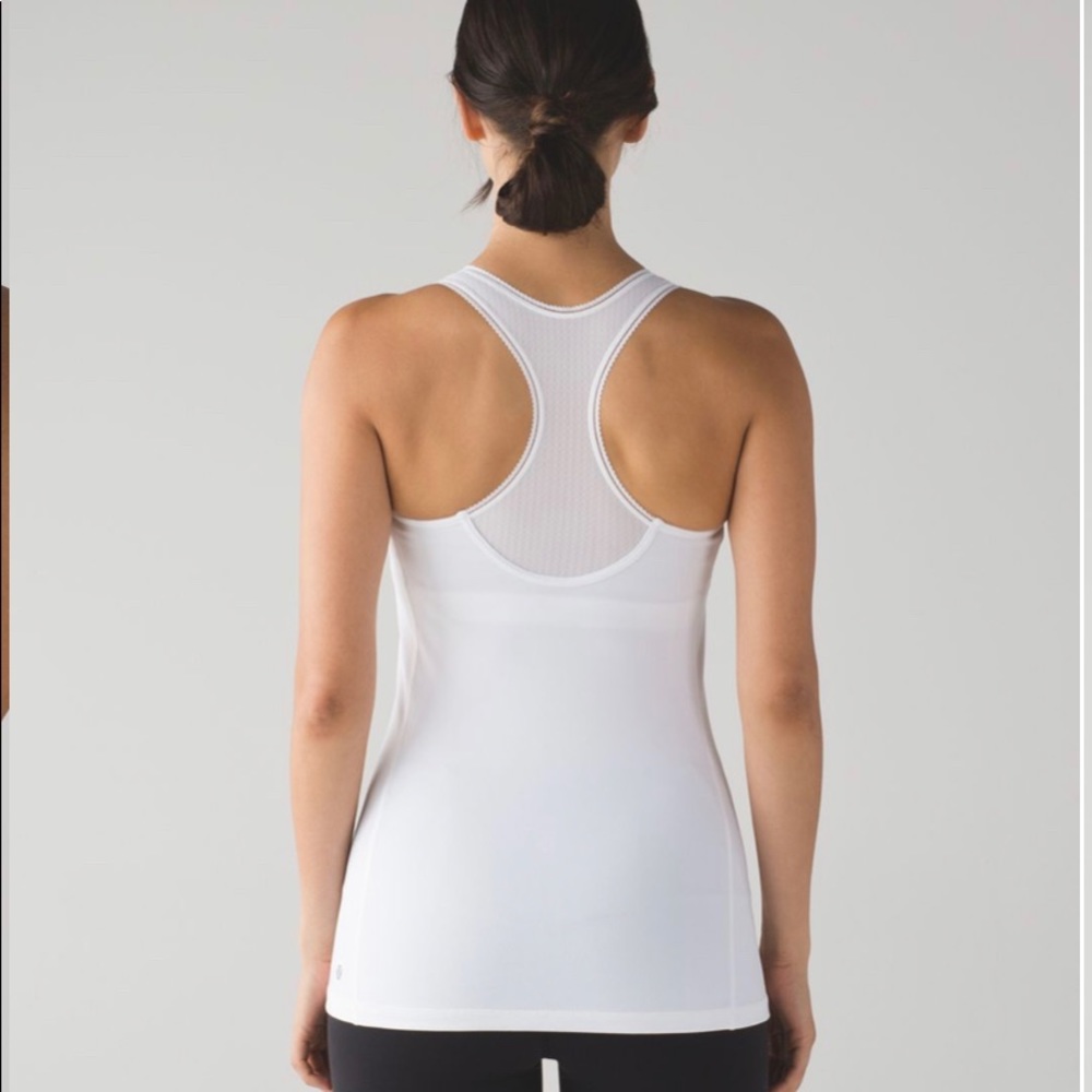 Lululemon Deep Breath White Tank